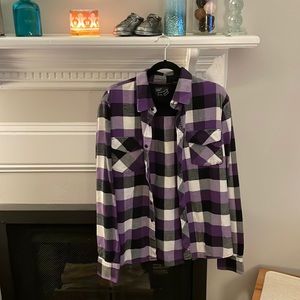 Fox brand flannel shirt, size large